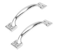 Lurrose 2pcs Stainless Steel Door Handles for Garage and Barn Doors Heavy Duty Outdoor Gate Handles with Comfortable Grip Retro Style
