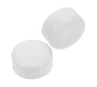 Lurrose 2pcs Stainless Steel Handrail End Covers for Wooden and PVC Stair Railings Secure Sealing Caps with Sleek Finish Multipurpose Closure Accessories for Staircase Banisters White