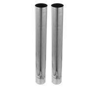 Lurrose 2pcs Stainless Steel Wood Stove Chimney Extension Pipe 2.36inch Diameter, 60x40cm Exhaust Flue Tube for Home Heating, Fireplace, and Camping Stove Accessories