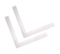 Lurrose 2pcs Tailor Ruler Set 26cm - 90 Degree Right Angle Measuring Tool for Clothing Design, Pattern Drafting and Sewing, Plastic Graph Rulers for Fabric Cutting and Quilting