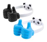 Lurrose 2pcs Thumb Smartphone Holders Lazy Phone Stand and Seniors with Adorable Design Tpr Pvc Material Prevents Phone from Falling Assorted Color Suitable for Floor and Bed