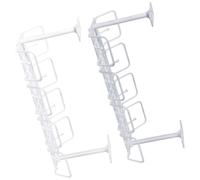 Lurrose 2pcs Under Desk Cable Management Tray Metal Cord Storage Rack Wire Organizer Basket for Desk and Kitchen Cable Management, White and Grey