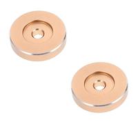 Lurrose 2pcs Vinyl Record Adapter for Turntable Metal Dome Replacement for Large Hole Records Reduces Vibration and Resonance Enhances Sound Turntable Accessory