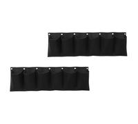 Lurrose 2pcs Wall-mounted Planting Bags Felt Garden Planter Space-saving Easy to Use Black Plant Grow Bags for Indoor Gardening and Small Space