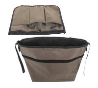 Lurrose 2pcs Wheelchair Side Pouch Bags with Straps for Seniors and Disabled, Armrest Storage Pouch in Coffee Colour, Made of Wear-Resistant Polyester Fabric, Space-Saving Design