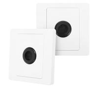 Lurrose 2pcs White Abs and Rubber Cable Pass Through Wall Plate Covers with Decorative Design and Easy Installation for Hotels and Other Settings