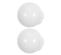 Lurrose 2pcs White Globe Lamp Shades for Outdoor Light Cover, Pmma Material with Lightweight and Impact Resistance, Modern Decorative Round Lampshade Suitable for Garden, Patio, Porch