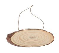 Lurrose 2pcs Wood Slice Wooden Plaque Oval Shaped Creative Simple Natural Wood Decoration Easy to Write Door Welcome Sign for Home and Scenic Spot