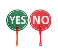 Lurrose 2pcs Yes No Voting Scoreboard Paddles Classroom Participation Signs Teacher Judging Boards Student Interaction True False Response Cards for Educational Activities