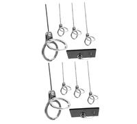 Lurrose 2sets Mobile Phone Ring Holder Lanyard Lost Phone Strap with Durable and Decorative Silver 4pcs*2