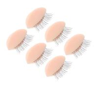 Lurrose 3 Pairs Removable Skin-colored Eyelids Replacement for Lash Mannequin Head, Makeup Practice Tool and Eyelids Mold Kit for Eyelash Extension Training at Home
