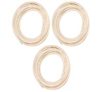 Lurrose 3 Rolls Natural Rattan Reeds: Furniture Chair Weaving Coil - 5mm 250g Basket Woven Rattan Material - Furniture Making and Making Round Reed