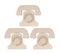 Lurrose 3 Sets Wooden Craft Decoration Blank Wood Chip DIY Wooden Decorations Creative Lively and Interesting Easy to Decorate for Graffiti Time Parent Props