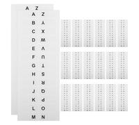 Lurrose 30 Sheets Small Alphabet Index Stickers, Self-Adhesive Letter Labels, White File Cabinet Tags for Document Filing Textbook Dictionary Organization