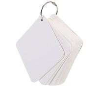 Lurrose 300 Sheets Blank Note Cards Paper with Rings Creative Design Easy to Write on Versatile Usage White for Handwriting Practice and Creating Unique Cards