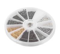 Lurrose 3000pcs Crimp Beads: 1.5mm 2.0mm Copper Jewelry Making Supplies for DIY Bracelet Earring - Easy Crimps for Jewelry Making