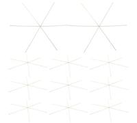 Lurrose 30pcs 14.5cm Brass DIY Wire for Snowflake Beading Charms, Metal Christmas Snowflake Forms for Party Crafts and Holiday Ornament Decorations