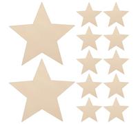 Lurrose 30pcs 4.05 Inch Unfinished Wooden Star Cutouts for DIY Crafts Blank Wood Stars for Painting Christmas Tree Ornaments Home Decor and Art Projects