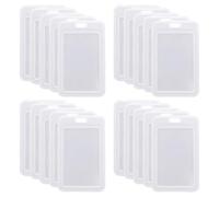 Lurrose 30pcs Clamshell Bus Pass Holder Badge Protector Student Id Card Cover with Flip Lid for School and Office Use