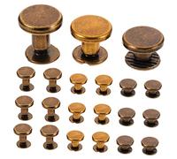 Lurrose 30pcs Copper Flat Head Screws Durable Rivets for Belt Notebook Craft Diy Bronze Lightweight Easy to Use Eco-friendly Fasteners