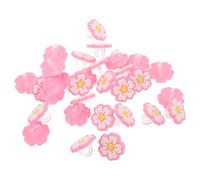 Lurrose 30PCS Floral PVC Pencil Clips Cartoon Flower Pen Charms Soft School Pencil Toppers Christmas Decorative Pen Accessories for Classroom Rewards