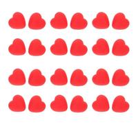 Lurrose 30pcs Heart Shaped Button Decorative Craft Buttons Plastic Easy to Sew Red Cute for DIY Crafts Projects Blouses Garments