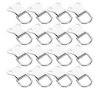 Lurrose 30pcs Metal D-Ring Picture Frame Hanging Hooks with Double Hole Bull Head Design for Mirrors and Picture Frames, Versatile Compatibility and Easy Installation, Suitable for Home