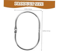 Lurrose 30pcs Metal Shower Curtain Hooks Oval Rings for Shower Rod Rust-resistant Decorative Drapery Rings Smooth Sliding Bathroom Curtain Accessories