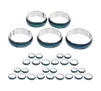 Lurrose 30pcs Mood Rings for Men Women - 16/17/18/19/20mm Wide Temperature-Sensitive Color Changing Ring - Fashion Mood Jewelry - Copper Emotion Band for Wedding Party