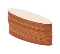 Lurrose 30pcs Oval Wooden Chips 8cm X 2cm Unfinished Woodcrafts for Creative Teaching and Fine Motor Skills Development, DIY Craft Shapes for Art Projects and Educational Use