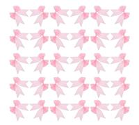 Lurrose 30pcs Pink Polyester Ribbon Bows 15x13cm for DIY Wedding Packaging and Craft Making, Comfortable Versatile Bowknots for Valentine’s Party Decoration and Gift Wrapping