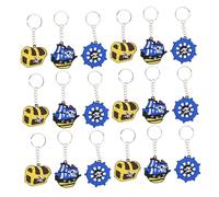 Lurrose 30pcs Pirate Keychain Soft PVC Backpack Pendant Lightweight Summer Party Favors with Intricate Detailing for Boys Classroom Treasure Chest Prize
