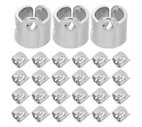 Lurrose 30pcs Sewing Thread Guide: Sewing Machine Needle Bar Thread Guide Part Enhances Efficiency Metal Guider Ring Hardware for Flat Machine