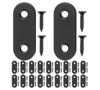 Lurrose 30pcs Stainless Steel Straight Flat Brackets: 2.36x0.63 Inch Mending Plates - Fixing Bracket Connector with Screw for Cabinet Furniture Joining Plate