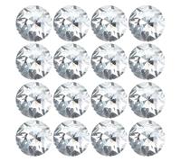 Lurrose 30pcs White Crystal Button Upholstery Fasteners for Sofa and Headboard DIY Crafts, Decorative Jewel Flower Buttons for Soft Pack Sofa Background Wall, Sewing Notions