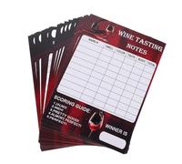 Lurrose 30pcs Wine Tasting Judge Cards 18x12.6cm Red Flavor Notes Aroma Feedback Sheets for Wine Events Parties Workshops Scoring and Evaluation