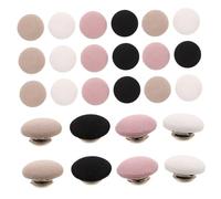 Lurrose 32pcs No Sew Baseball Cap Buttons Cloth Covered Top Fasteners with Metal Shank for Hat Repair and Decoration Fit for Baseball Caps Sun Hats Easy Attachment Replacement
