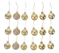 Lurrose 36pcs Christmas Tree Hanging Balls Ornaments Glitter Xmas Ball Decorations PVC Baubles for Holiday Party Extra Sparkle Festive Hanging Decor