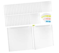 Lurrose 36pcs Plastic Document Expanding Folder with Label Window Portable Paper File Organizer for Home School Office Efficient Project Folder and File Management