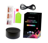 Lurrose 3D Colorful Rhinestone Religious USB Night Light Lamp with 7-Color Changing LED for Bedroom Desk Living Room Decoration