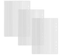 Lurrose 3pcs Acrylic Diary Binder Organizer Cover 6-Ring Minimalistic Planner Binder Shell Detachable Versatile Use for Travel Journal Student Office