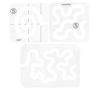 Lurrose 3pcs Acrylic Quilting Templates Rulers for Machine Quilting, Free Motion Patchwork Quilt Stencils for Industrial and Domestic Sewing Machines