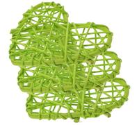 Lurrose 3pcs Bird Woven Vine Heart Shape Balls Foraging and Pecking Chew Random Colour DIY Foraging Pet Supplies Random Color