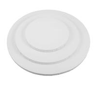 Lurrose 3pcs Blank Painting Boards: White Cotton Drawing Panels - 7.8"/11.8"/15.7" Canvas for Artists - Cotton Oil Painting Frames with Circular Design