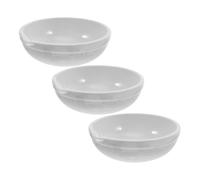 Lurrose 3pcs Ceramic Evaporating Dish for Chemistry Experiments and Science Teaching Lab, 4 Inch round Porcelain Laboratory Basin with High Temperature Resistance and Uniform Heating,
