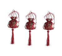 Lurrose 3Pcs Chinese Style Empty Sachet Pouch Portable Breathable Decorative Bags for Dried Flowers Jewelry Coins Small Items Lightweight Festival Accessories