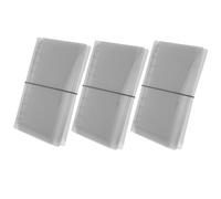 Lurrose 3PCS Clear Notebook Folder Cover - Transparent A6 6-Ring Binders - Refillable Notebook Protector for Planner, Office, School, Travel, Budget Organizing