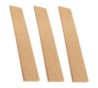 Lurrose 3pcs Cork Wall Strips Self-Adhesive Bulletin Board Cork Memo Board Strip Easy to Install Simple and Elegant Khaki for Office and Home