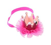 Lurrose 3pcs Crown Mesh Headband Set, Soft Cloth Hair Bow Headbands, Easy to Take, Hand Washable, for Shower and Family Photo Accessories