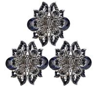 Lurrose 3pcs Decorative Zinc Alloy Hair Clips Hollow Design Hair Clamp for Parties Festivals Daily Wear Stylish